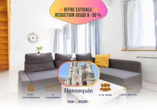 Appartement complet équipé Idéal groupe PRO/famille * 10 pers * 5 chb * Mon Groom - Troyes - 0