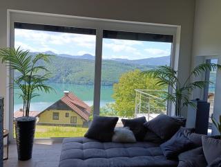 Modern house in the woods with a view of Millstättersee - 0