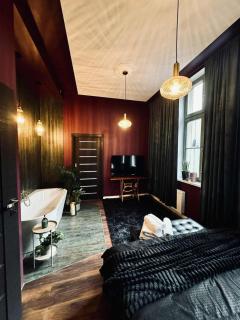 Apartament Zielony Stół no 2 z wanna w pokoju - Skorka - 5