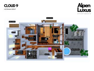 CLOUD 9 with Private Roof Terrace & Whirlpool - an AlpenLuxus Appartement, Zillertal - Fügen - 9