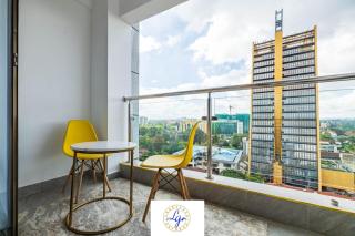 classy studio apartment in kilimani with fully equipped gym and balcony which breathtaking city views - Nairobi - 8