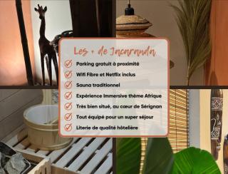 Le Jacaranda - Suite africaine - Sauna & Netflix - Sérignan - 8