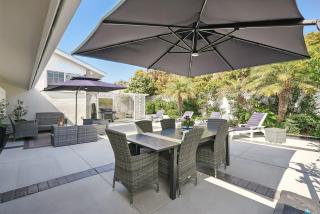Shores Luxury! Private Hot Tub, Fire Pit, Steps to Beach & Village Life - 6