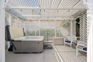 Shores Luxury! Private Hot Tub, Fire Pit, Steps to Beach & Village Life - 4