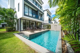 Modern Minimalist 6 Bedroom Light Luxury Villa Private Pool Golf Course Laguna Park - Ban Phru Champa - 0