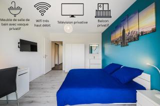 La coloc' Smart & Cosy - 4 chambres différentes et privatives sont disponible dans ce T4 de 80m2 en colocation - Jusqu'à 2 personnes par chambre - 1 lit double par chambre - Grenoble - 6