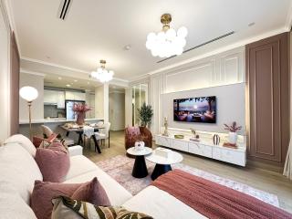 Stylish JVC 2BR Stay with Guest Room Rose Gold Accents - 0