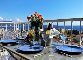 PANORAMIC SEA VIEW - Air conditioning - Terrace - 2 Bedrooms - Kitchen - Wifi - Tramway - Nice - 4
