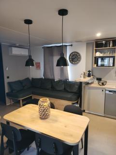 Mobil home luxe 3 ch dont une suite parentale clim terrasse bois couverte La Yole 5 étoiles - 7