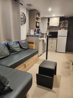 Mobil home luxe 3 ch dont une suite parentale clim terrasse bois couverte La Yole 5 étoiles - Vendres - 5