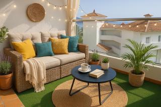 Small Oasis Nelson Mandela Apartment with sea view, two bedrooms, parking, terrace and pool - Manilva - 8