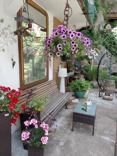 Studio Malou, cuisine, salle d'eau, terrasse amenagée - Olliergues - 3