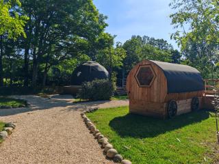 Camping de l'arche Roulotte géodésique - Lanas - 6