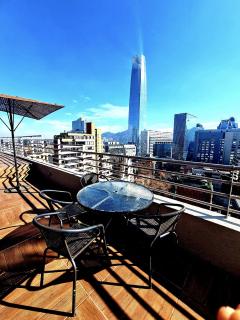 Mall Costanera Center, Sofá cama, estacionamiento, Aire acondicionado, Piscina , terraza - Santiago - 9