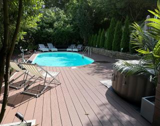 Luxus-Familienvilla mit privatem Pool und XXL Whirlpool, Kamin, Grill & Blick in die Weinberge - Bockenau - 0