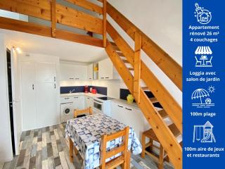 Appartement cosy 4 pers. avec loggia 100m de la mer - 1ère ligne, parking inclus, Bretignolles-sur-Mer - FR-1-231-283 - Brétignolles-sur-Mer - 0