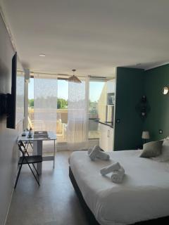 STUDIO CAMP NATURISTE VUE MER, le Gilyves cocooning - 6