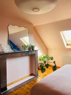 Roze kamer in herenhuis 2x 1persoonsbed - Antwerp - 1