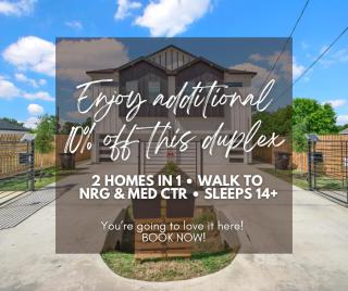 2 Homes in 1 Duplex Walk to NRG and Med Ctr Sleeps 14-20 - Houston - 0