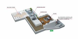 City Center Rooftop Studio with Oldtown View - Bazel - 6