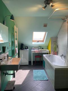 Blauwe kamer in herenhuis met 2X 1pers bed - Antwerp - 2