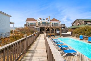 Oceanfront, wild horses, private pool, hot tub-4x2275, Over at Carova - Knotts Island - 9