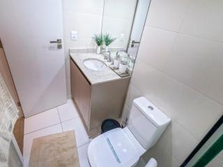 Gleba com ar-condicionado na sala e quarto, sacada e piscina - Londrina - 4