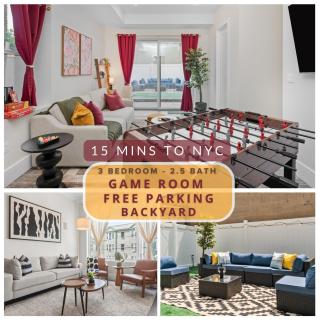 LUXE 3BR with Free Parking & Backyard and 15min to NYC - Jersey City - 0