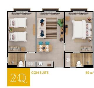Quinta Santa Barbara - Apartamento 110 - Bloco E - Pirenópolis - 1