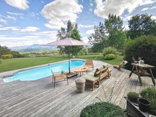 Wooden house with Spectacular view and its Roulotte-10pers - Villeneuve-de-Rivière - 0