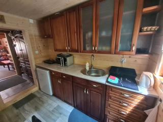 Duży drewniany domek nad rzeką, Obidza 381, Łącko - 5