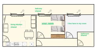 Shared Apt- private room with 2 beds - Saranda - 1