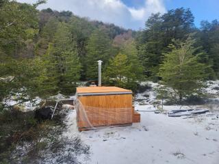 Cabaña en Conguillio nieve con vista al volcan y tinaja - Curacautín - 8