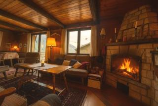 Chalet cosy, vue Alpes, cheminée & grande terrasse - Liddes - 0