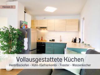 Newman Horizon Apartments Zirndorf - Playmobil Funpark, Nähe Messe Nürnberg und Fürth, 4 Pers, 24h Self Checkin, Waschmaschine, großer Parkplatz - 9