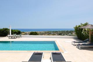 Hill & Sea View White Pearl Villa - Afandou - 7
