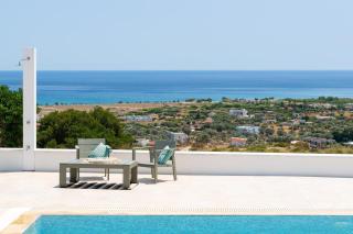 Hill & Sea View White Pearl Villa - Afandou - 6