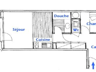 Les Saisies : Apt montagnard 2P Cabine, 33m², 6 pers, animaux tolérés, TV, lave-linge - FR-1-293-293 - Hauteluce - 9