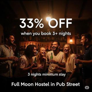 FULL MOON HOSTEL sky bar PARTY in Pub Street el rincón Español - Siem Reap - 0