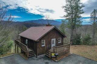 Great View Location Studio Log Cabin Hot Tub - 1