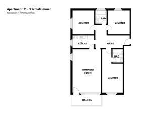 Großzügige 3 Schlafzimmer Wohnungen in Davos Bergblick zentral - Davos - 6