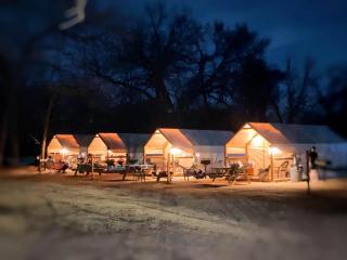 Glamping Vacation on the San Marcos River for the Whole Family: Luxury Safari Tent near Kingsbury, Texas - New Braunfels - 1
