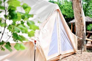 Fantastic Family-Friendly Glamping Destination: Cute Bell Tent on the Guadalupe River near New Braunfels, Texas - 0
