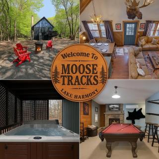 Moose Tracks Cabin Hot Tub 1 Mile To Lake - Lake Harmony - 0