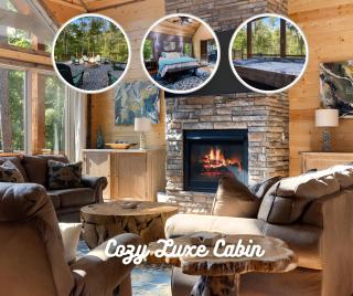 Cozy Luxe Cabin Hot Tub Firepit - 0