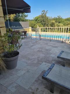 Villa en pierre- 8 pers- 4ch- Piscine & clim-Proche Sarlat- Vue panoramique - Castels - 7