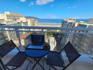 Helbor Stay Santos Pompéia Gonzaga - Varanda vista mar - Santos - 9