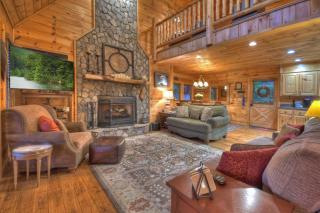 Pursuit of Happiness Mountain luxury hot tub big-screen TVs pet-friendly - Mineral Bluff - 7