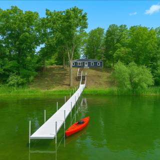 New! Private Lakefront Retreat 3BR 2BA Game Room - - 0