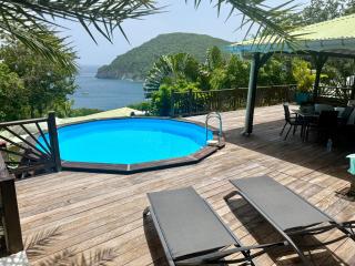 Villa Palma avec vue mer et piscine privée location Domaine de la Pointe Batterie à Deshaies - Deshaies - 0